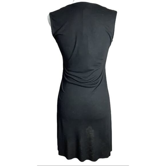 AllSaints Jayda Jersey Front Wrap Sleeveless Mini Dress Size Small in Black NWT - Picture 3 of 7